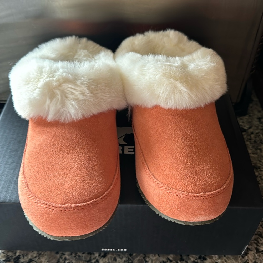 Plush Sorel slippers